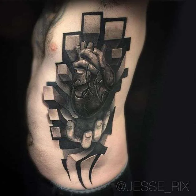 Tattoo artist Jesse Rix color surrealistic and realistic tattoo